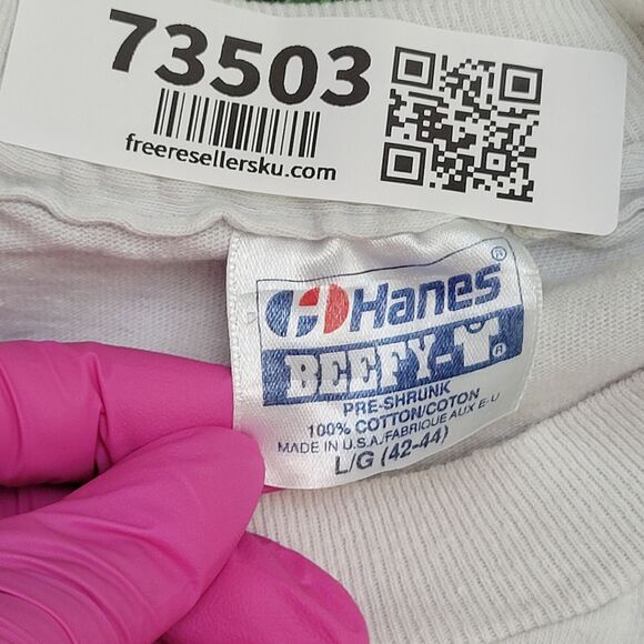 Vintage 80s Military Jet Shirt Large 21x27 White - Picture 7 of 13